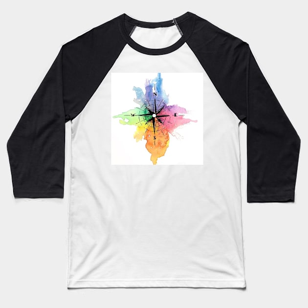 Geography Baseball T-Shirt by TylerJamesArt